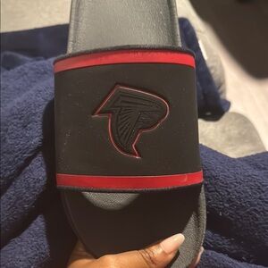Atlanta Falcons Black and Red Slide Sandals